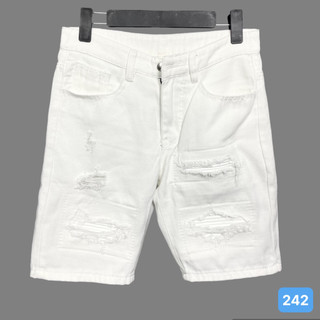 Quần short lửng nam màu trắng obokfashion, quần bò ngố nam kiểu thời trang cao cấp qsjn242
