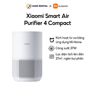 Máy lọc không khí Xiaomi Smart Air Purifier 4 Compact | Diện tích sử dụng 27m2 | Hoạt động êm ải | Hàng chính hãng