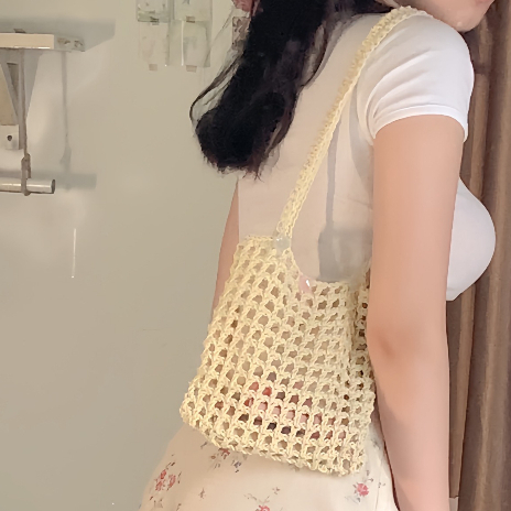 Túi lưới  đi biển sợi cotton GND thời trang mùa hè