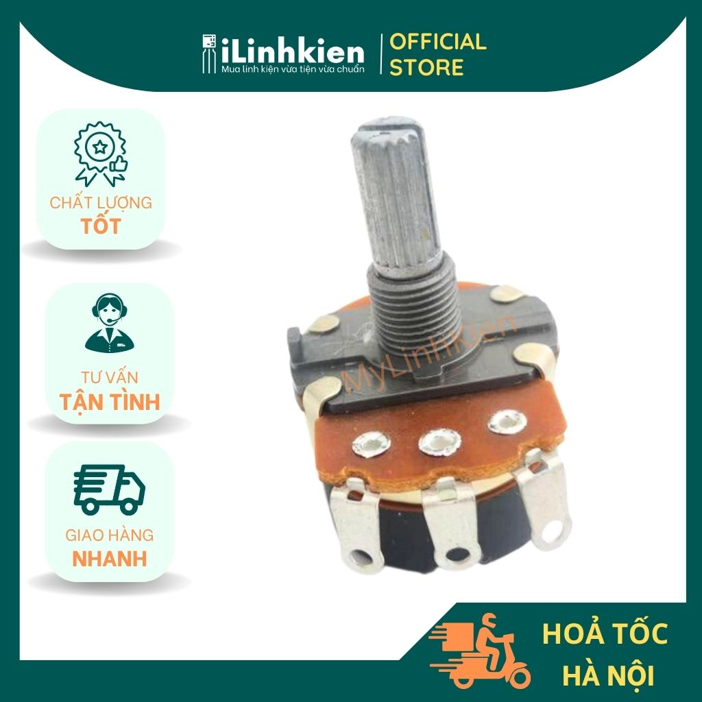 Chiết áp công tắc WH138 5K 10K 20K 50K 100K 250K 500K 1M đầy đủ giá trị chất lượng cao.