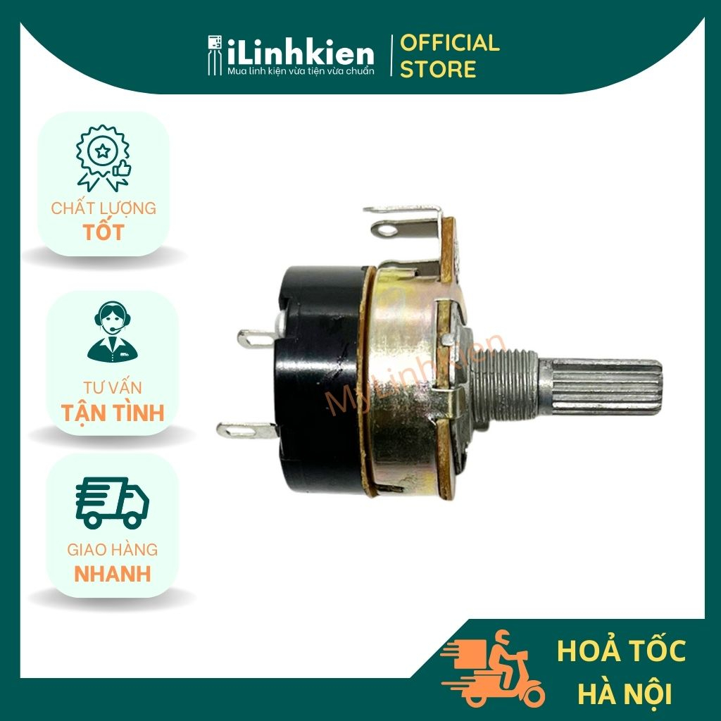 Chiết áp công tắc WH138 5K 10K 20K 50K 100K 250K 500K 1M đầy đủ giá trị chất lượng cao.