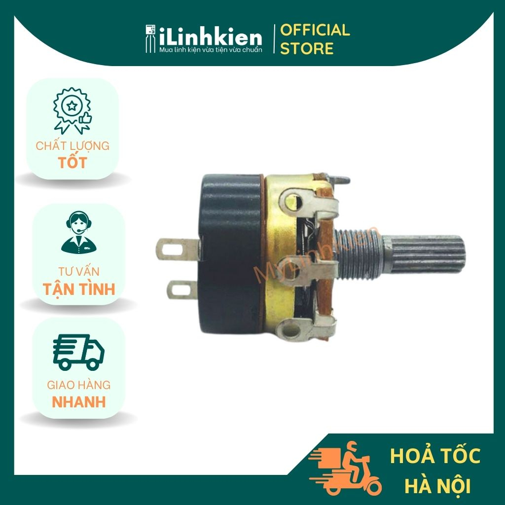 Chiết áp công tắc WH138 5K 10K 20K 50K 100K 250K 500K 1M đầy đủ giá trị chất lượng cao.