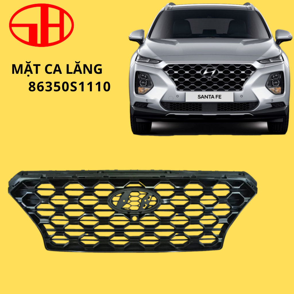 Mặt ca lăng cản trước cho xe ô tô Santafe 2019-2020 hàng thay thế nguyên bản