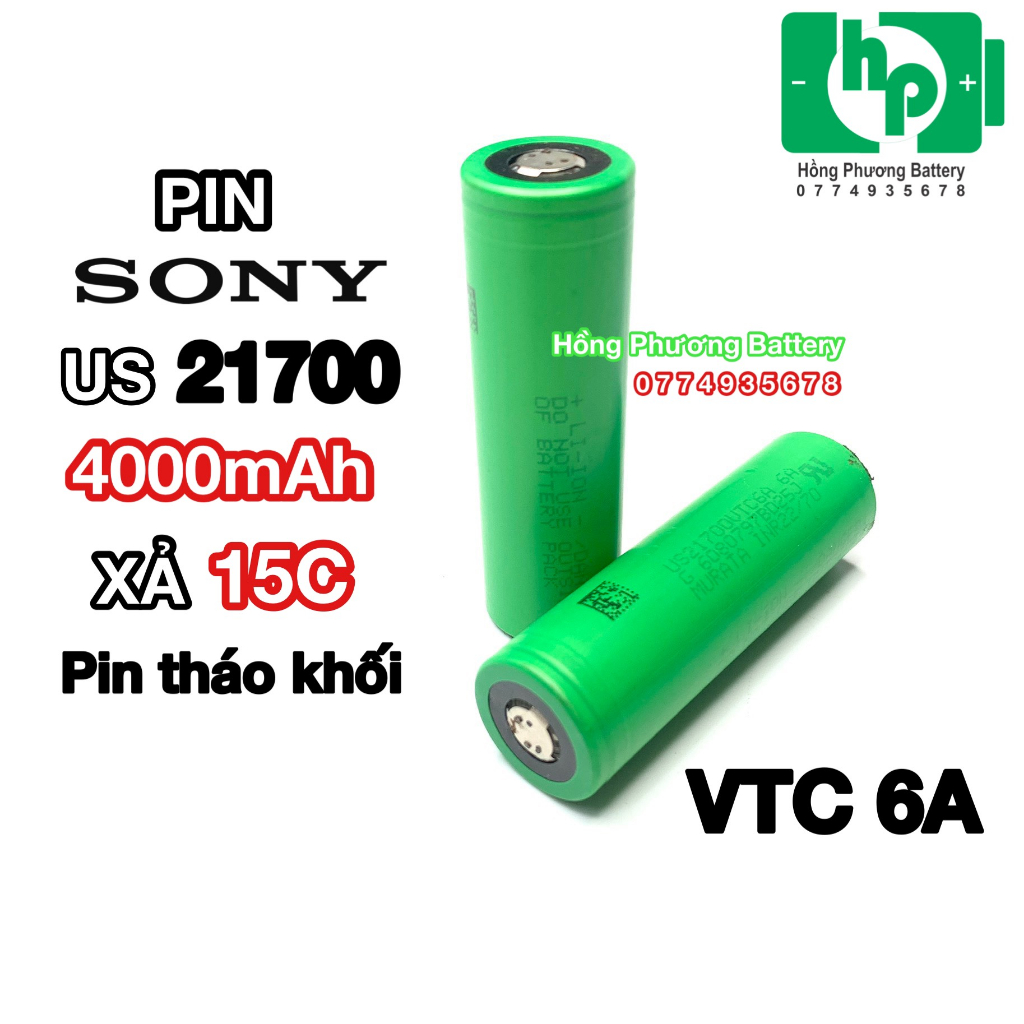 Pin Sony 21700 DL 4000mAh xả 15C 60A VTC 6A tháo sẵn (HongPhuong)