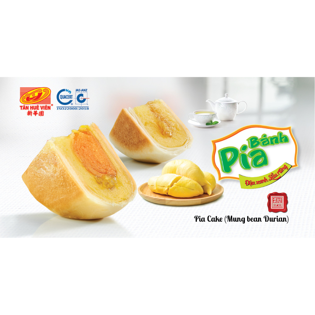 Bánh Pía Đậu Xanh Sầu Riêng Trứng Muối Tân Huê Viên Sóc Trăng chính hãng 400g, 440g, 540g và 600g Sài Gòn Đặc Sản