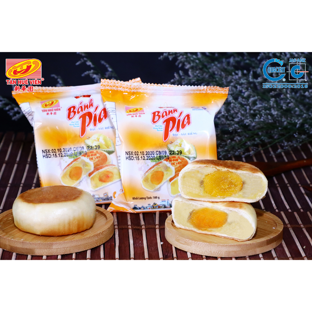 Bánh Pía Đậu Xanh Sầu Riêng Trứng Muối Tân Huê Viên Sóc Trăng chính hãng 400g, 440g, 540g và 600g Sài Gòn Đặc Sản