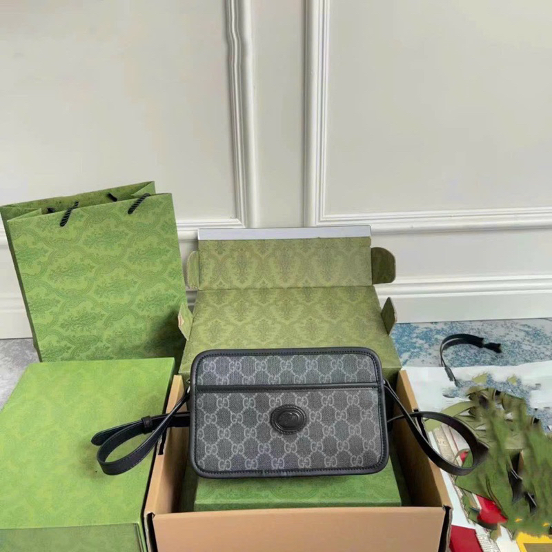 Túi đeo chéo Nam nữ Gucci , Fullbox Hộp Giấy Thẻ , chất liệu da pu , dây đeo bản nhỏ cao cấp