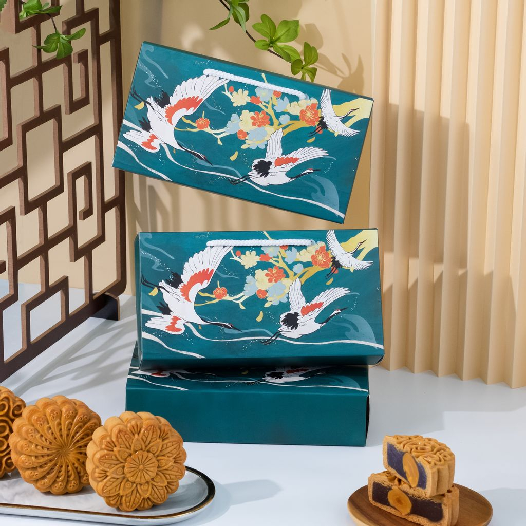 Hộp giấy đựng 2 bánh trung thu 125-250g các mẫu