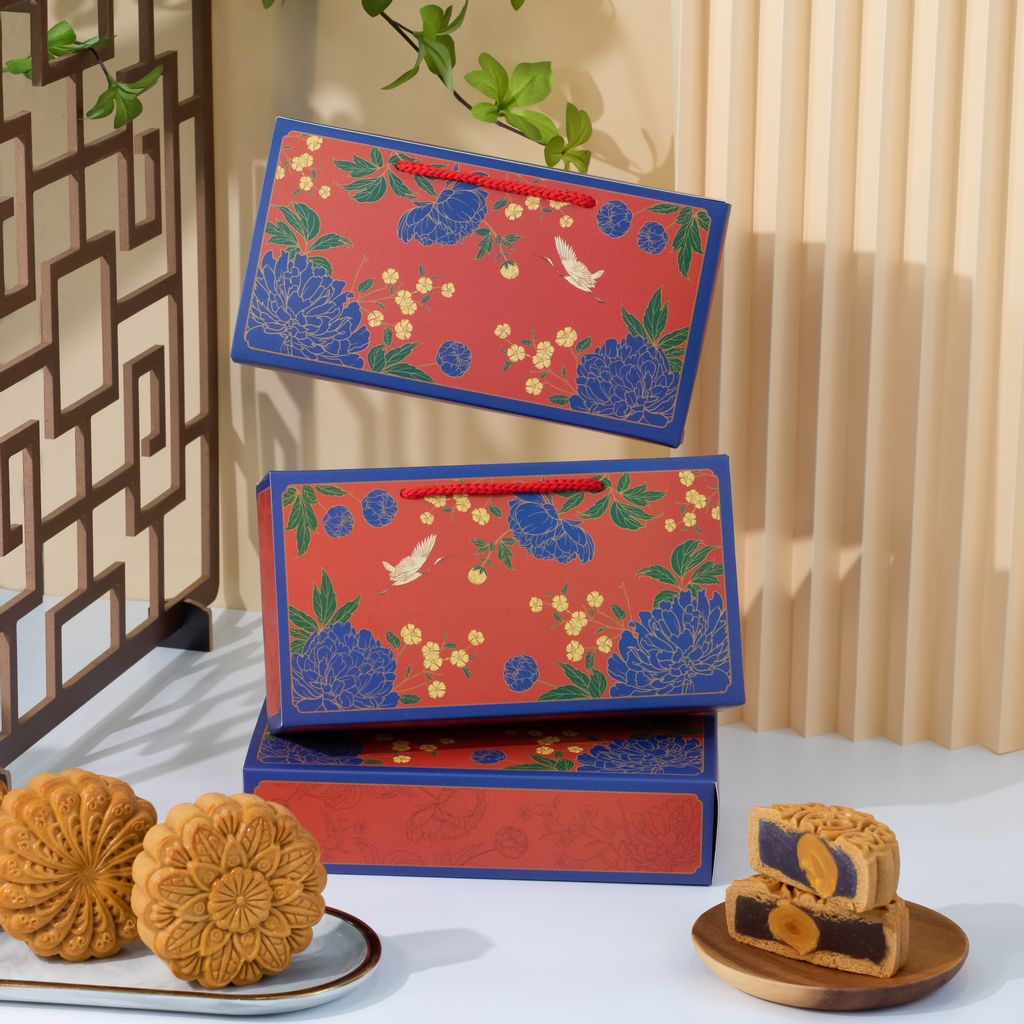 Hộp giấy đựng 2 bánh trung thu 125-250g các mẫu