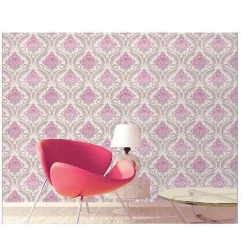 Decal Giấy Dán Tường Decor Kim Vinh Tông Màu Hồng Cuộn 5m Khổ 45cm Có Keo Sẵn