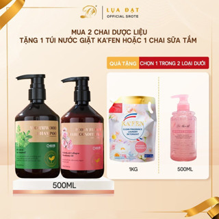 Bộ dầu gội xả chiết xuất nhân sâm ngải cứu CHIKO dành cho tóc dầu gàu da đầu ngứa 50ml 500ml