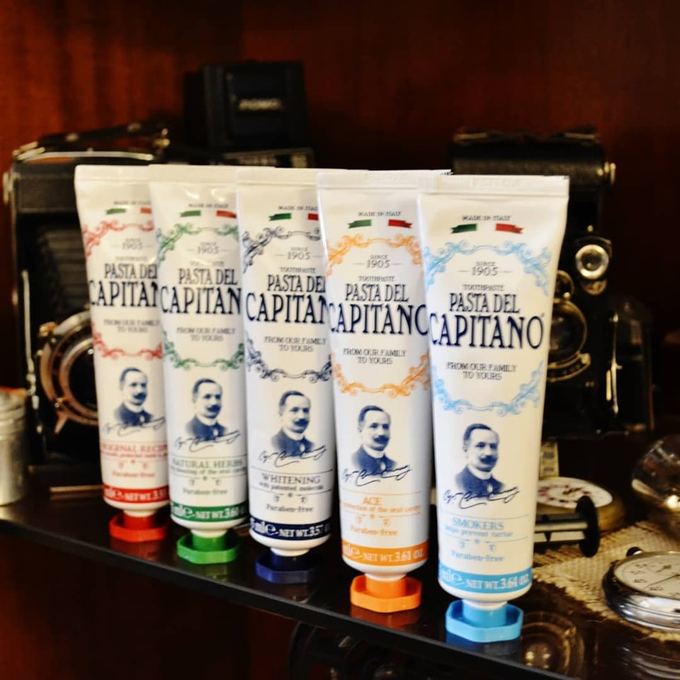 Kem đánh răng Pasta Del Capitano , Bàn chải Pasta Del Capitano - Hàng chính hãng