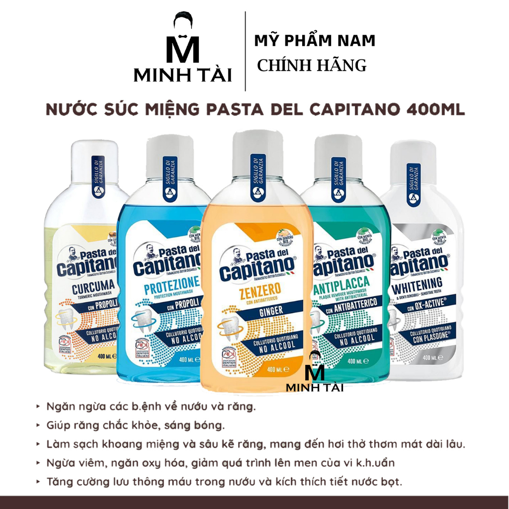 Kem đánh răng Pasta Del Capitano , Bàn chải Pasta Del Capitano - Hàng chính hãng
