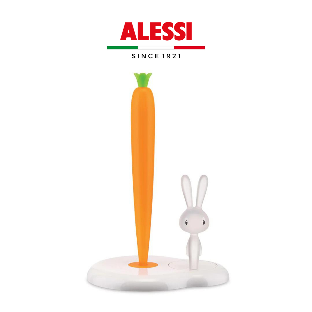 Giá đỡ cuộn giấy bếp hình thỏ ALESSI BUNNY & CARROT - Hàng chính hãng