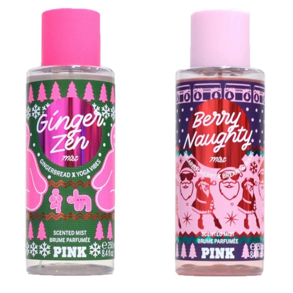 Nước Hoa Xịt Thơm Toàn Thân cao cấp authentic Victoria's Secret PINK Berry Naughty / Ginger Zen Body Mist 250ml (Mỹ)
