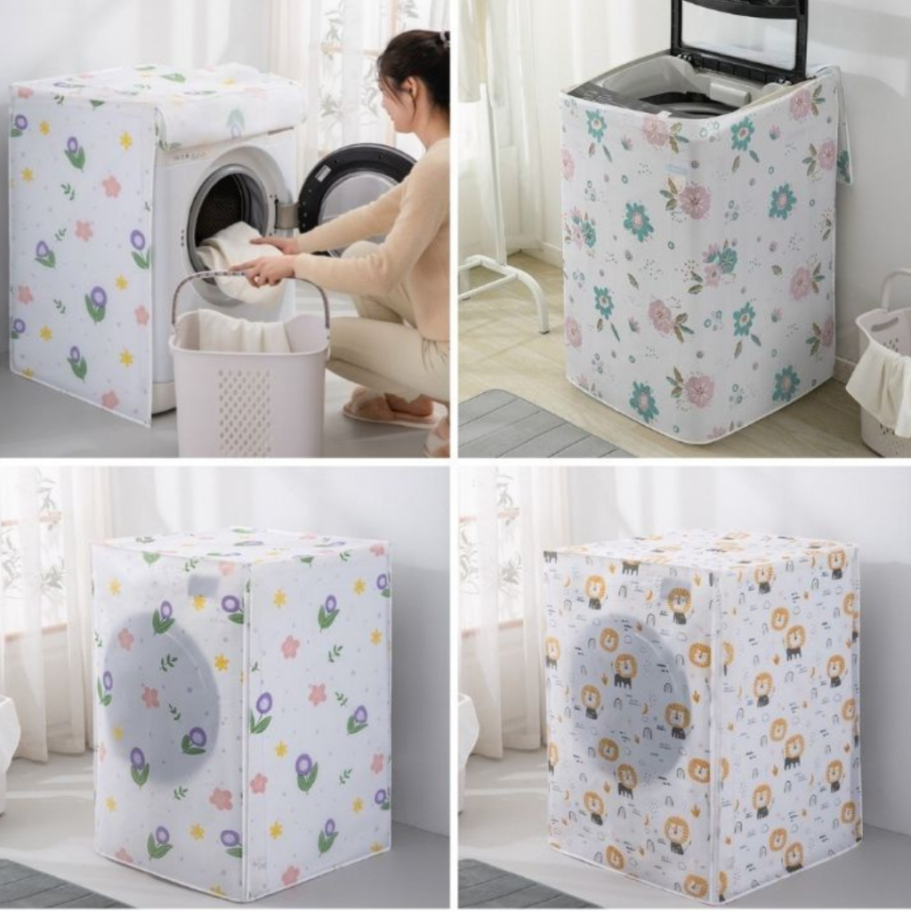 Vỏ Bọc Máy Giặt Chống Thấm Nước 7kg - 9kg LOẠI DÀY cho Cửa Trên, Cửa Ngang (Mẫu Ngẫu Nhiên)