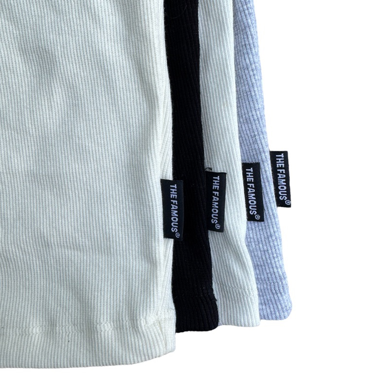 Áo phông Croptop thêu "SIGNATURE" The Famous