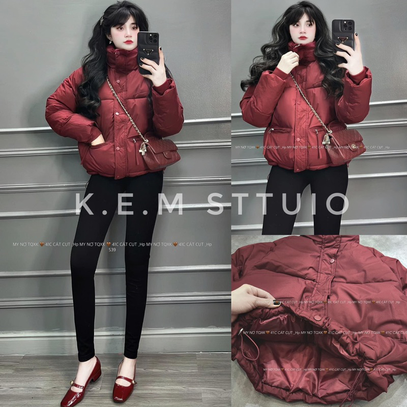 Áo khoác phao béo dáng lỡ siêu nhẹ quảng châu /Shyncloset