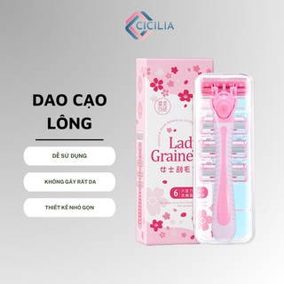 Dao Cạo Nữ Kèm 3 Đầu Dao CICILIA Nhỏ Gọn Tiện Dụng CI-016