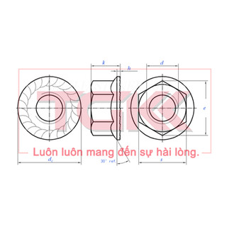 Đai ốc liền phẳng mạ kẽm (M16-M20)