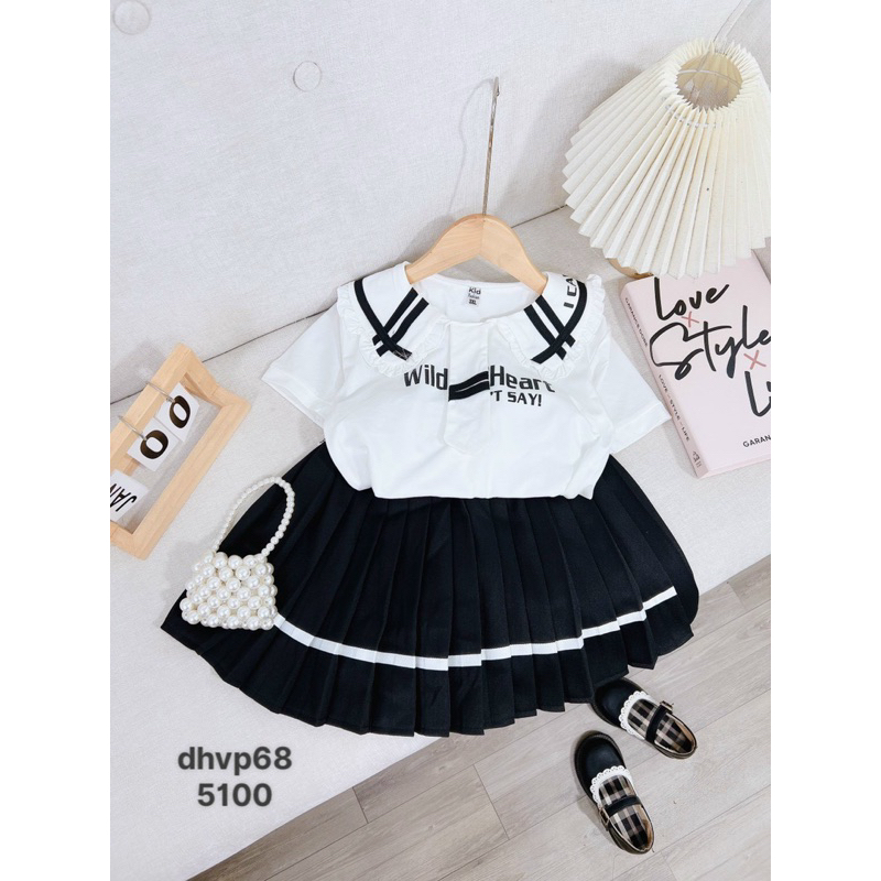 Set váy học sinh mẫu mới cho bé gái 10-35kg