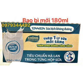 SỮA BỊCH CGHL KHÔNG ĐƯỜNG 180ML-48 bịch