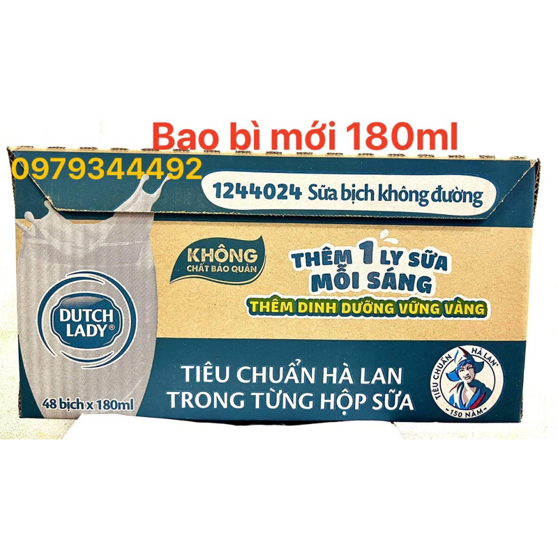 Sữa bịch CGHL- Không Đường 180ml(48b)