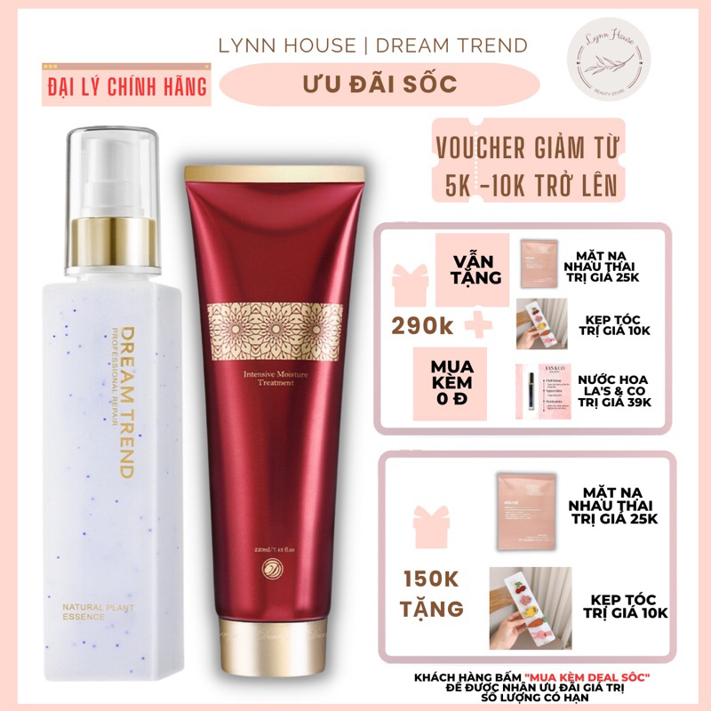 Combo Mask Đỏ + Dưỡng tóc AHA Gold Dream Trend