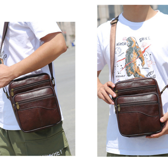 Túi đeo chéo nam da bò thật HV TD01 - túi vuông đeo vai nam da bò - túi đựng ipad
