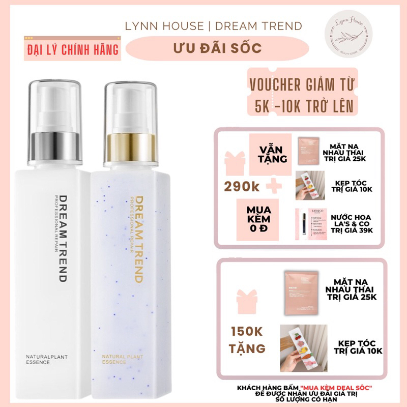 Combo Dưỡng tóc AHA Gold + Trắng Dream Trend