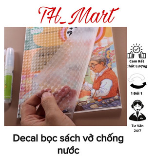 Bọc sách vở cho sách giáo khoa và vở viết - sét 10 bọc sách vở decal trong suốt
