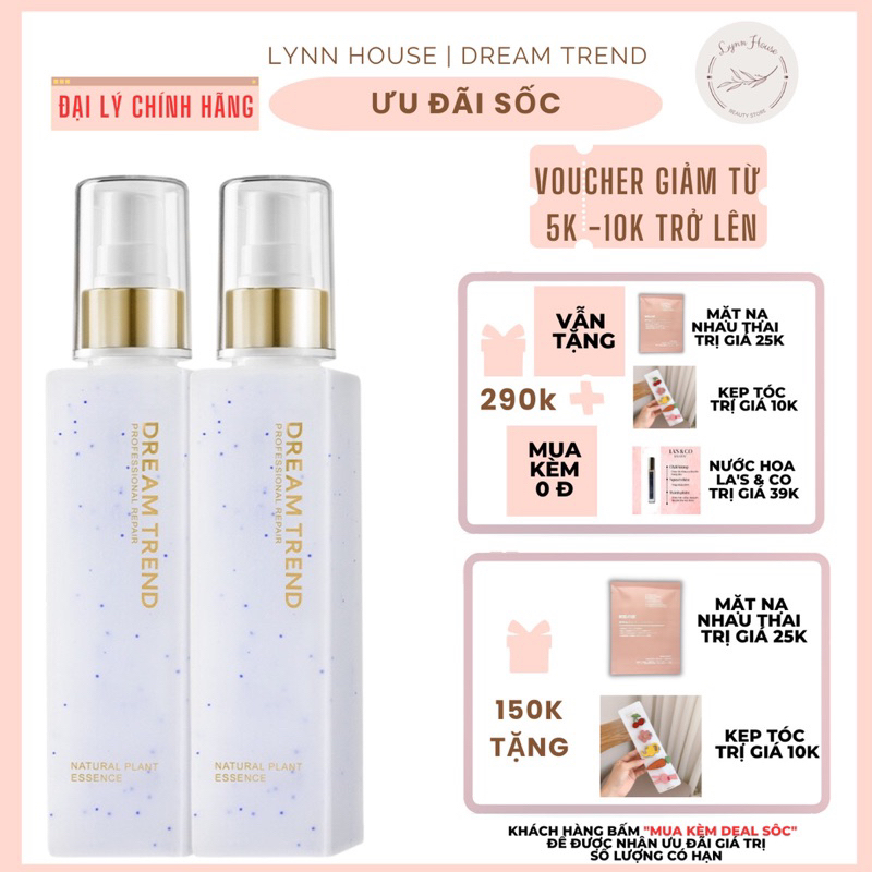 Combo 2 chai dưỡng tóc AHA Dream Trend phiên bản Gold