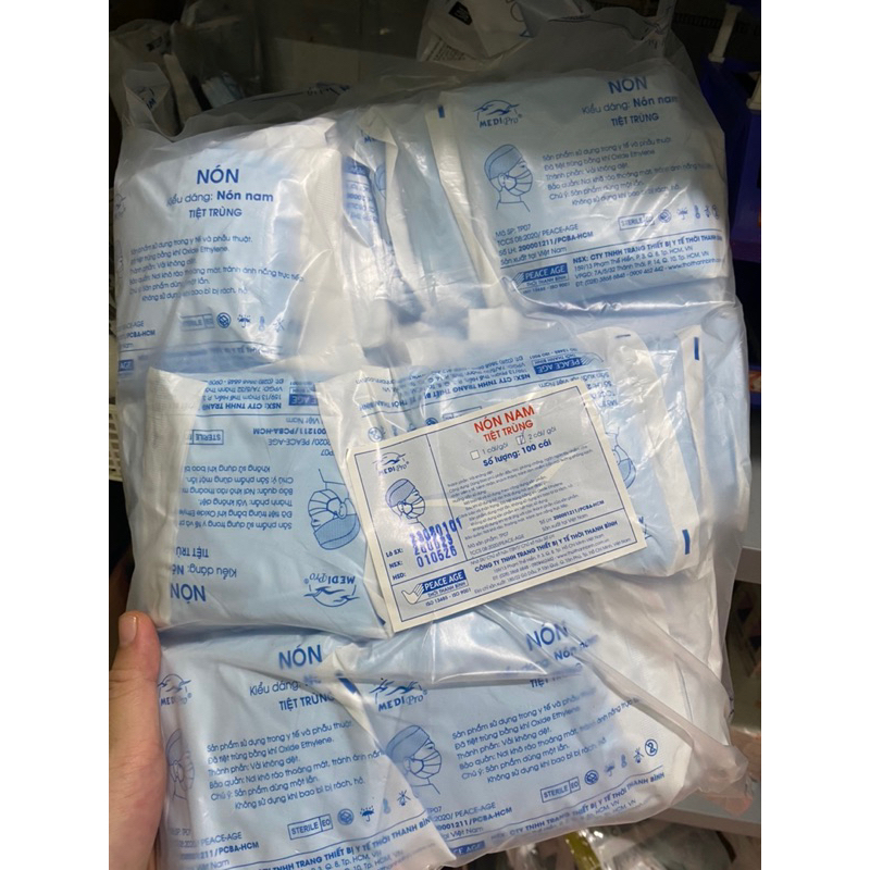 Nón nam nha khoa dùng 1 lần túi 100 cái