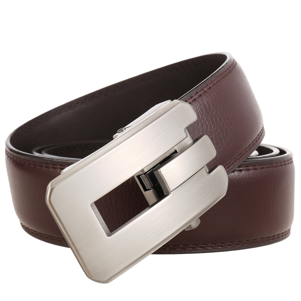 Thắt lưng nam bản 3.5 cm , dây lưng da bò thật 02 lớp loại MENWIS S01 khóa tự động , dây nịt nam bảo hành 12 tháng