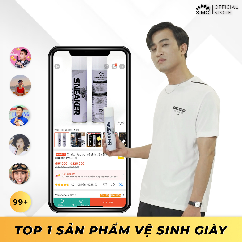 Chai vệ sinh giày Sneaker Ximo hàng chính hãng