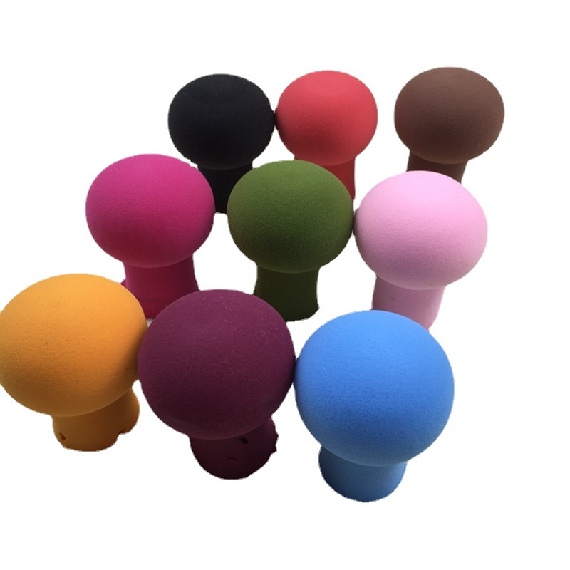 Mút tán kem nền mini thiết kế hình cây nấm kèm hộp đựng bảo quản, Bông mút trang điểm hình nấm tán kem nền có tay cầm