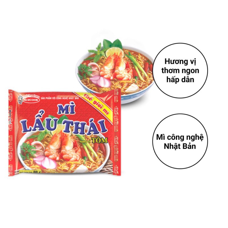 Mì Lẩu Thái Vị Tôm Chua Cay Acecook