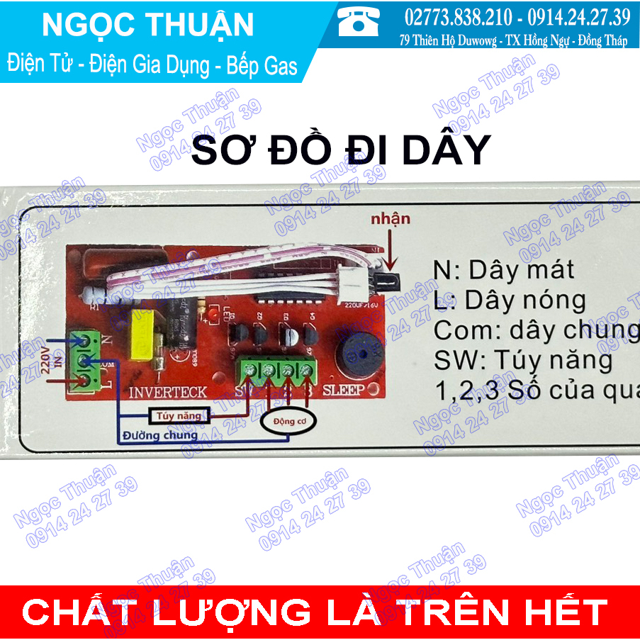 Bộ điều khiểm từ xa cho quạt