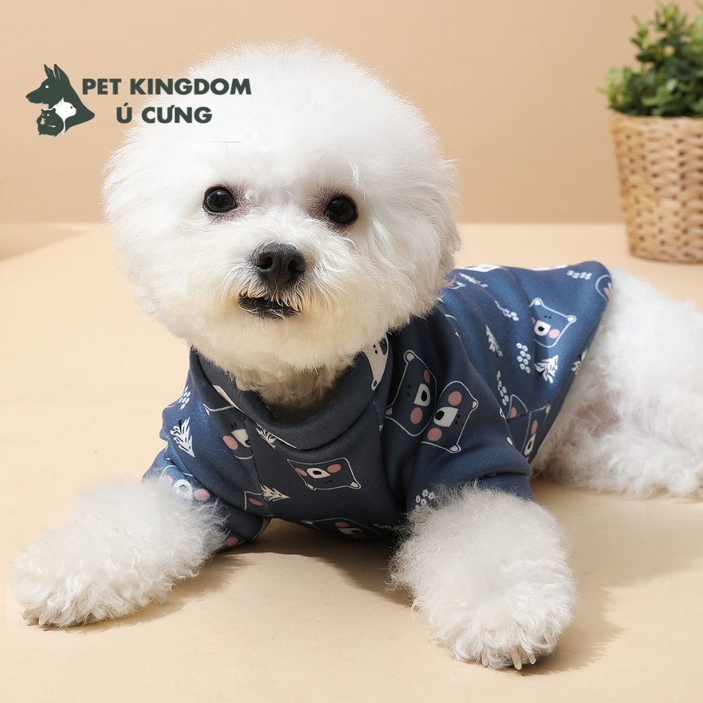 Áo Cho Chó Mèo Giữ Ấm Mùa Đông Áo Nỉ Lót Bông 2 Chân