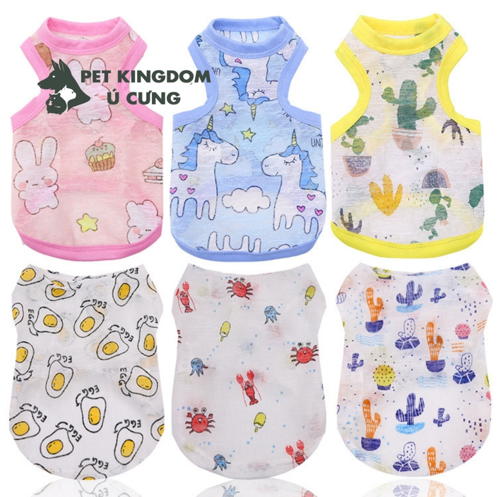 Áo Chó Mèo Vải Lưới Mỏng Cực Mát Cho Mùa Hè