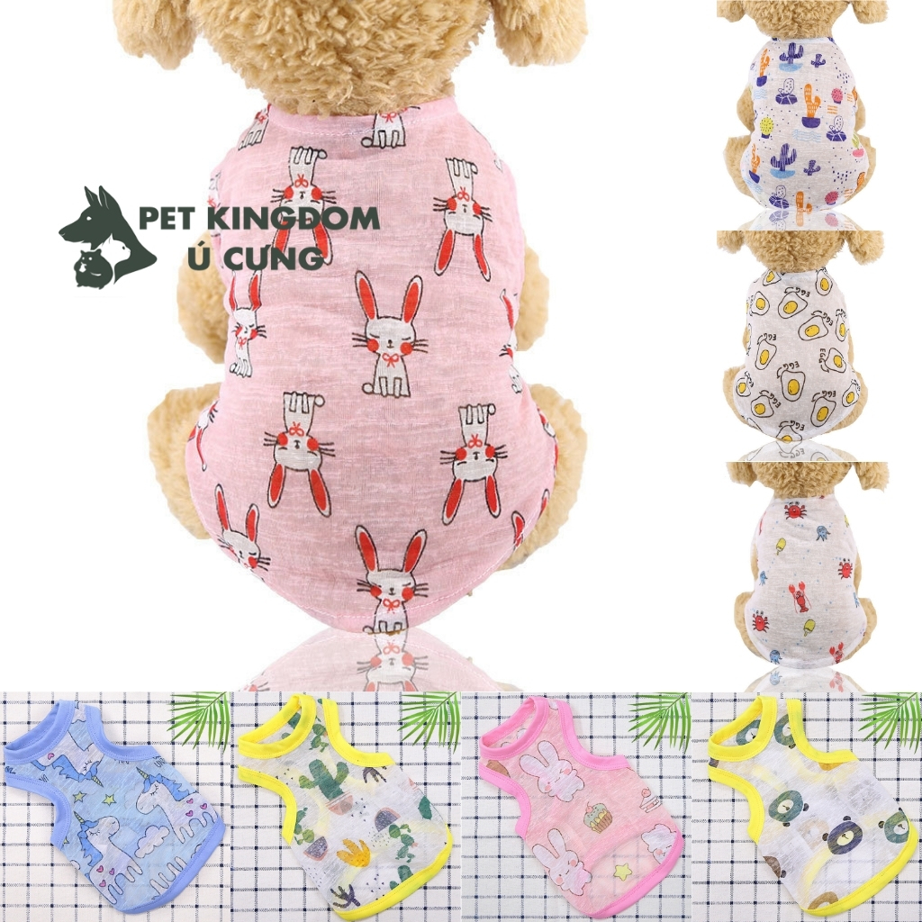 Áo Chó Mèo Vải Lưới Mỏng Cực Mát Cho Mùa Hè