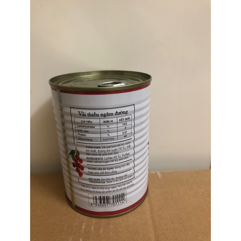 Vải Ngâm Nước Đường Thái Lan BODDOB - nguyên liệu pha chế