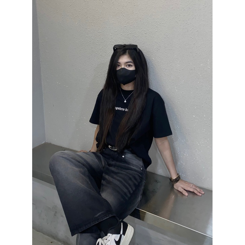 ÁO BABY TEE FORM BOXY THÊU ' GANGSTER DON'T CRY '