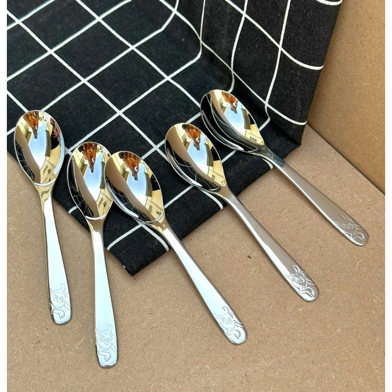 Set 5 thìa inox 17cm ăn bánh cực xinh