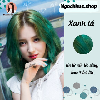 thuốc nhuộm tóc màu xanh lá + tặng kèm trợ dưỡng - Ngọc Khuê Shop