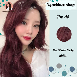 Thuốc nhuộm tóc màu tím đỏ + tặng trợ nhuộm - Ngọc Khuê Shop