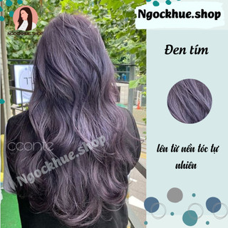 thuốc nhuộm tóc màu đen tím + tặng oxy trợ dưỡng - Ngọc Khuê Shop