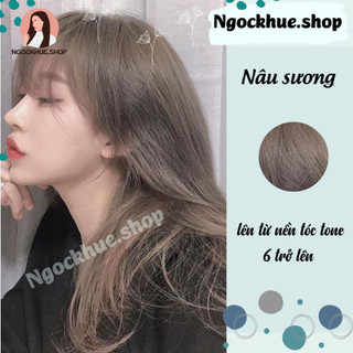 thuốc nhuộm tóc màu nâu sương + tặng trợ nhuộm - Ngọc Khuê Shop
