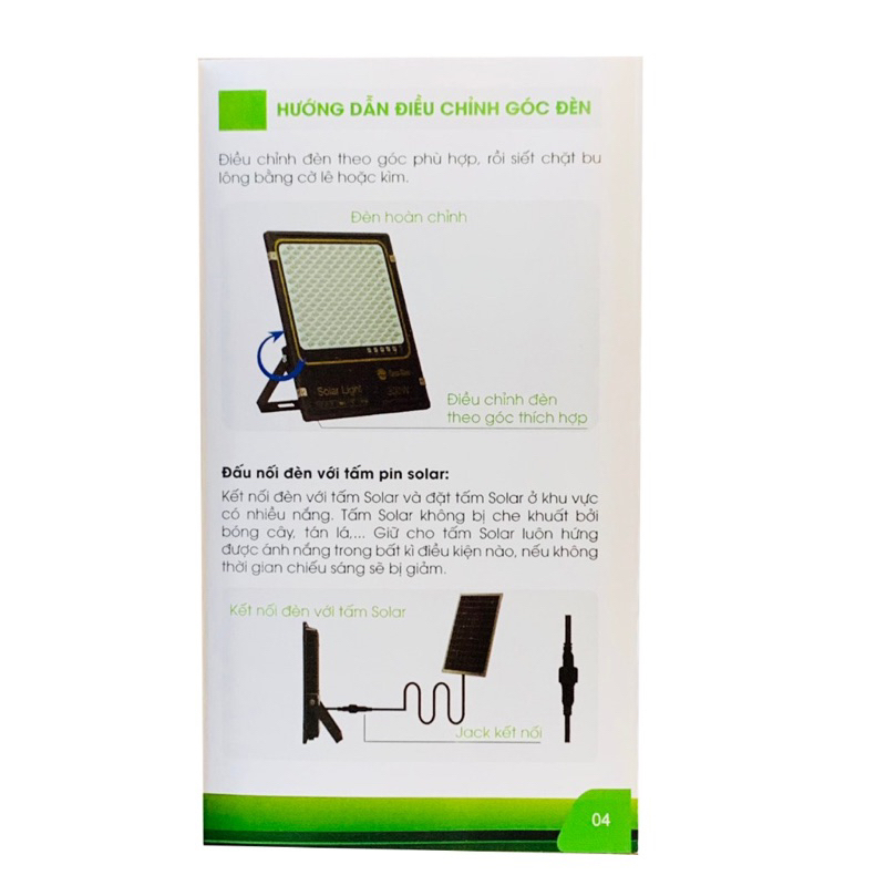 Đèn năng lượng mặt trời chính hãng rạng đông sx