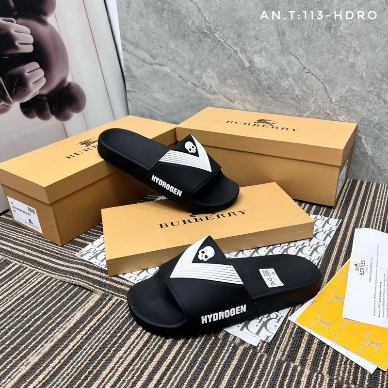 Dép quai ngang nam, nữ dép lê HYDRO sao, đầu lâu cá tính năng động